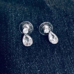 Teardrop CZ Dangle Earrings